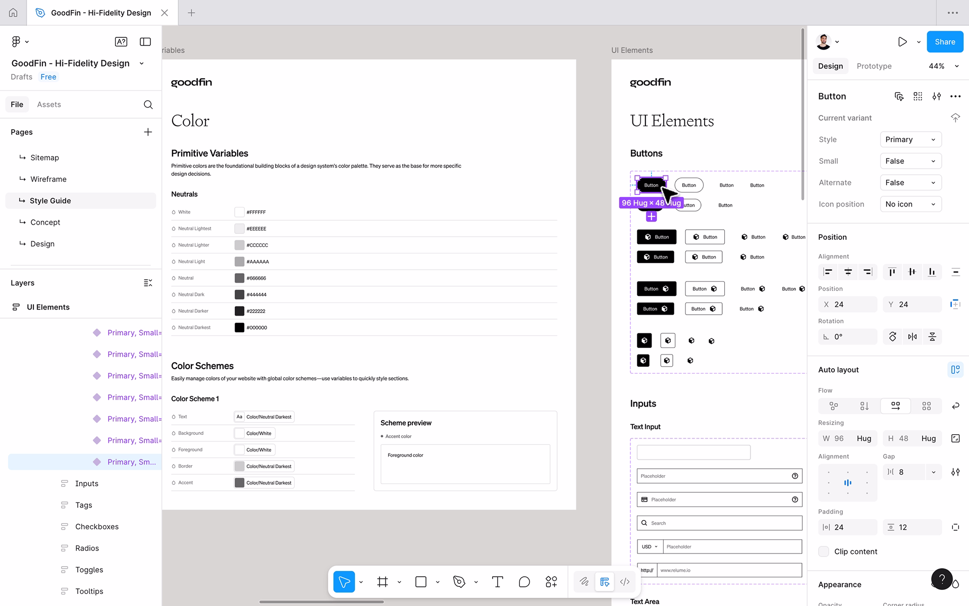 HTML/CSS prototypes keeping trust-critical details intact